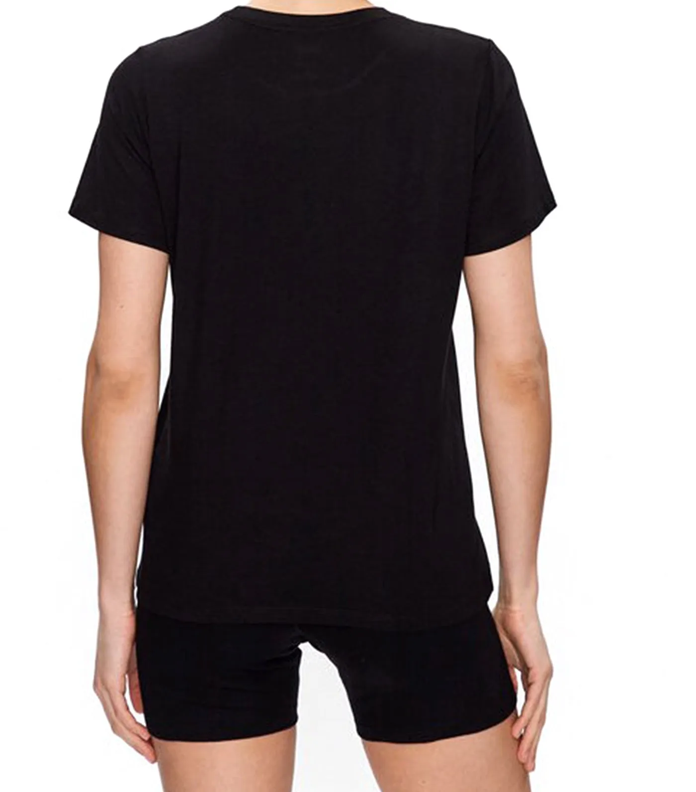 Striped Logo Short Sleeve Tee Black