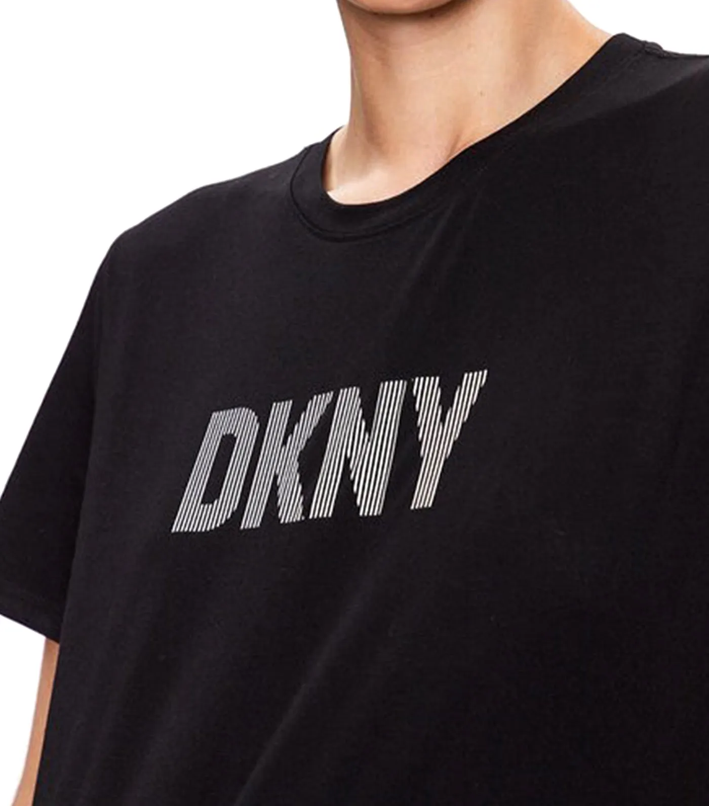 Striped Logo Short Sleeve Tee Black