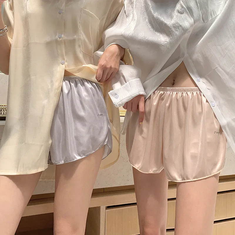 Summer Anti-Exposed Pants Women Outdoor Thin Loose Shorts Home Pajamas Black Leggings Sleepwear