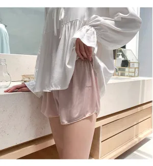 Summer Anti-Exposed Pants Women Outdoor Thin Loose Shorts Home Pajamas Black Leggings Sleepwear
