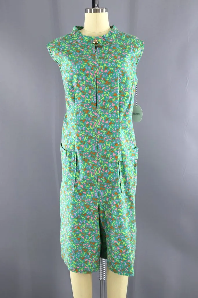 Vintage 1960s Mod Print Romper