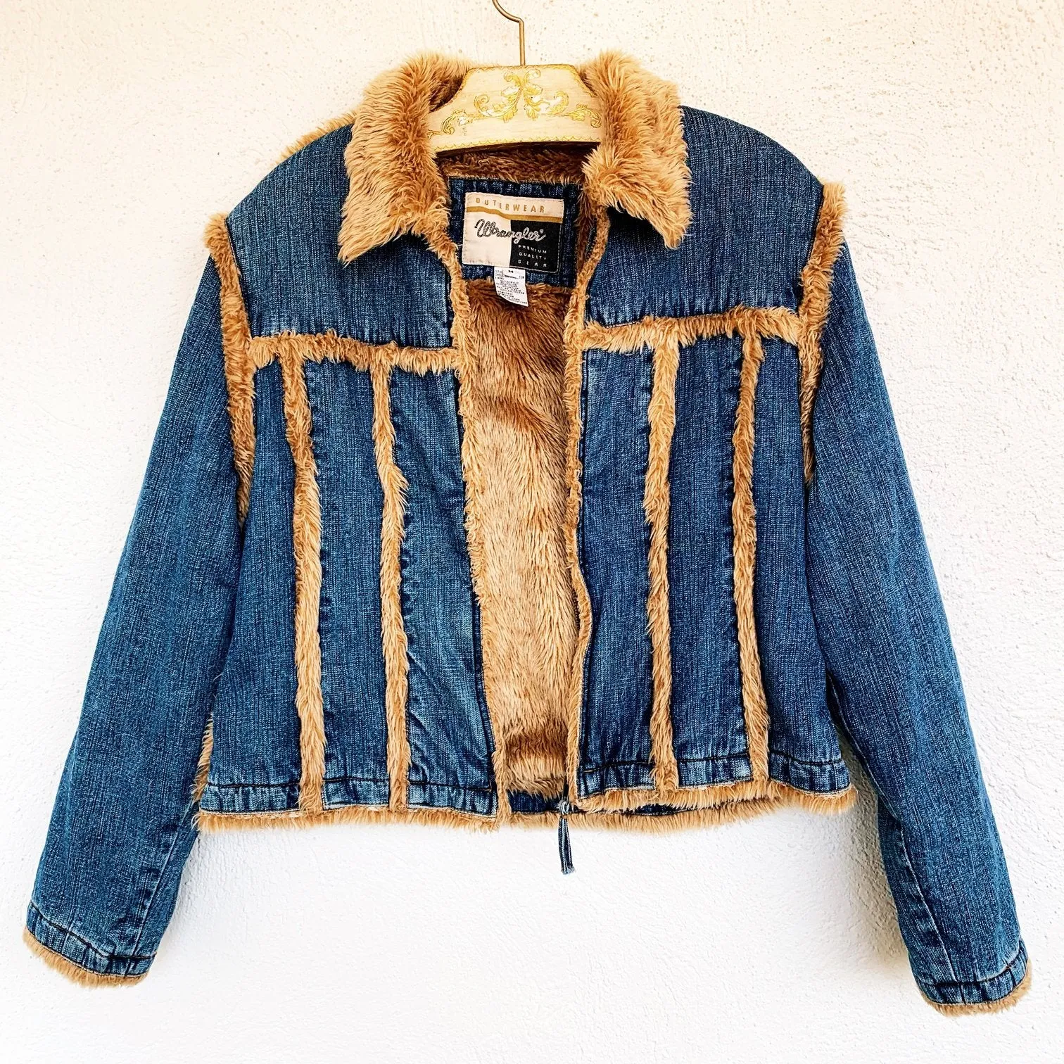 Vintage Denim & Faux Fur Wrangler Jacket