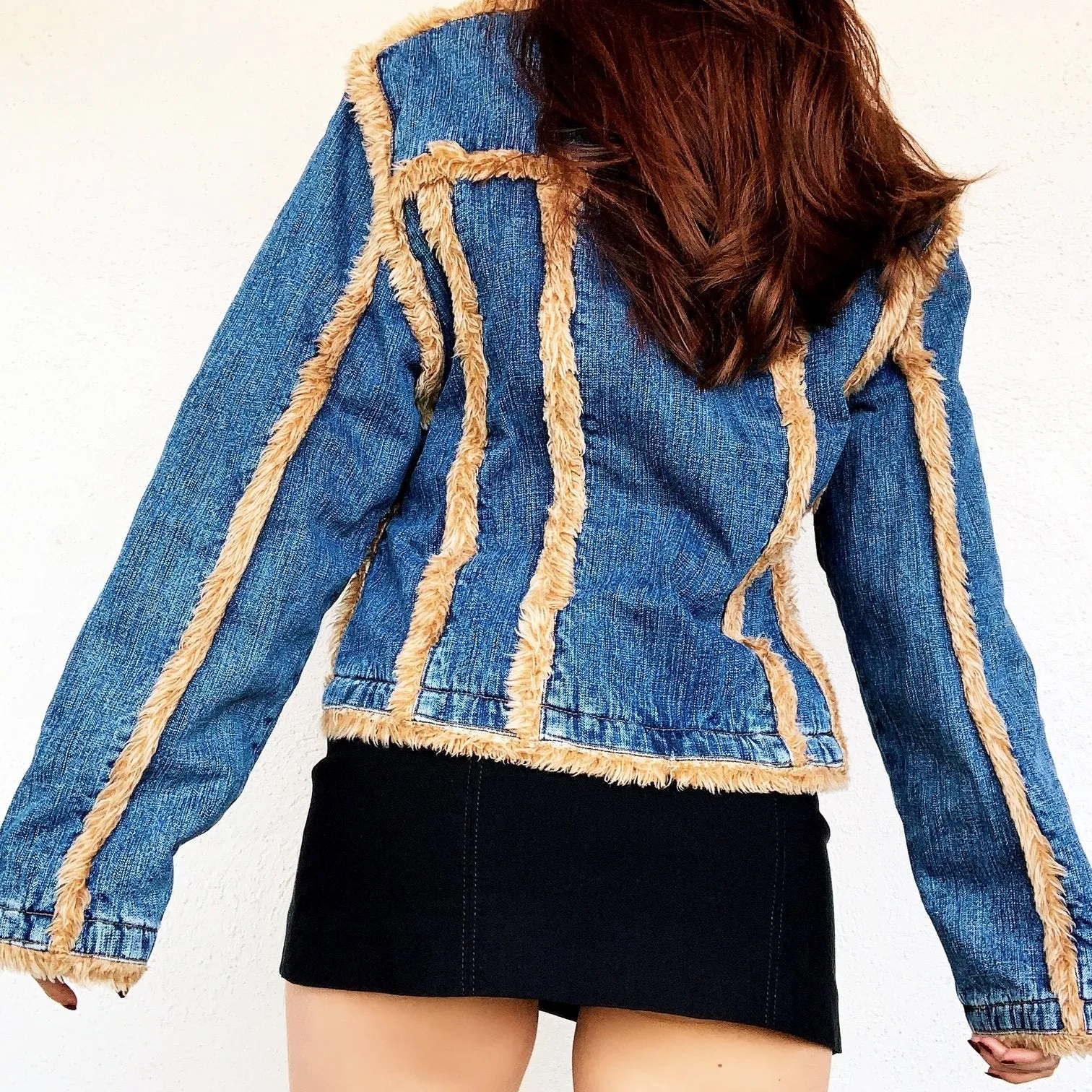 Vintage Denim & Faux Fur Wrangler Jacket