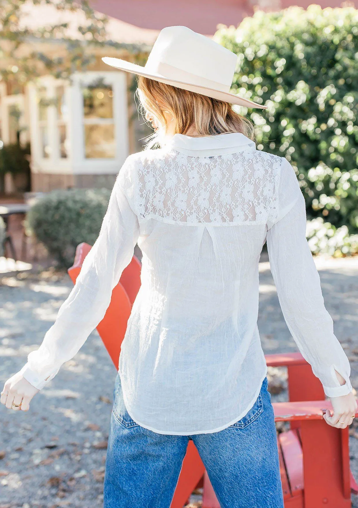 Vintage Romance Lace Button Up Shirt