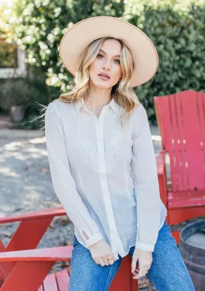 Vintage Romance Lace Button Up Shirt
