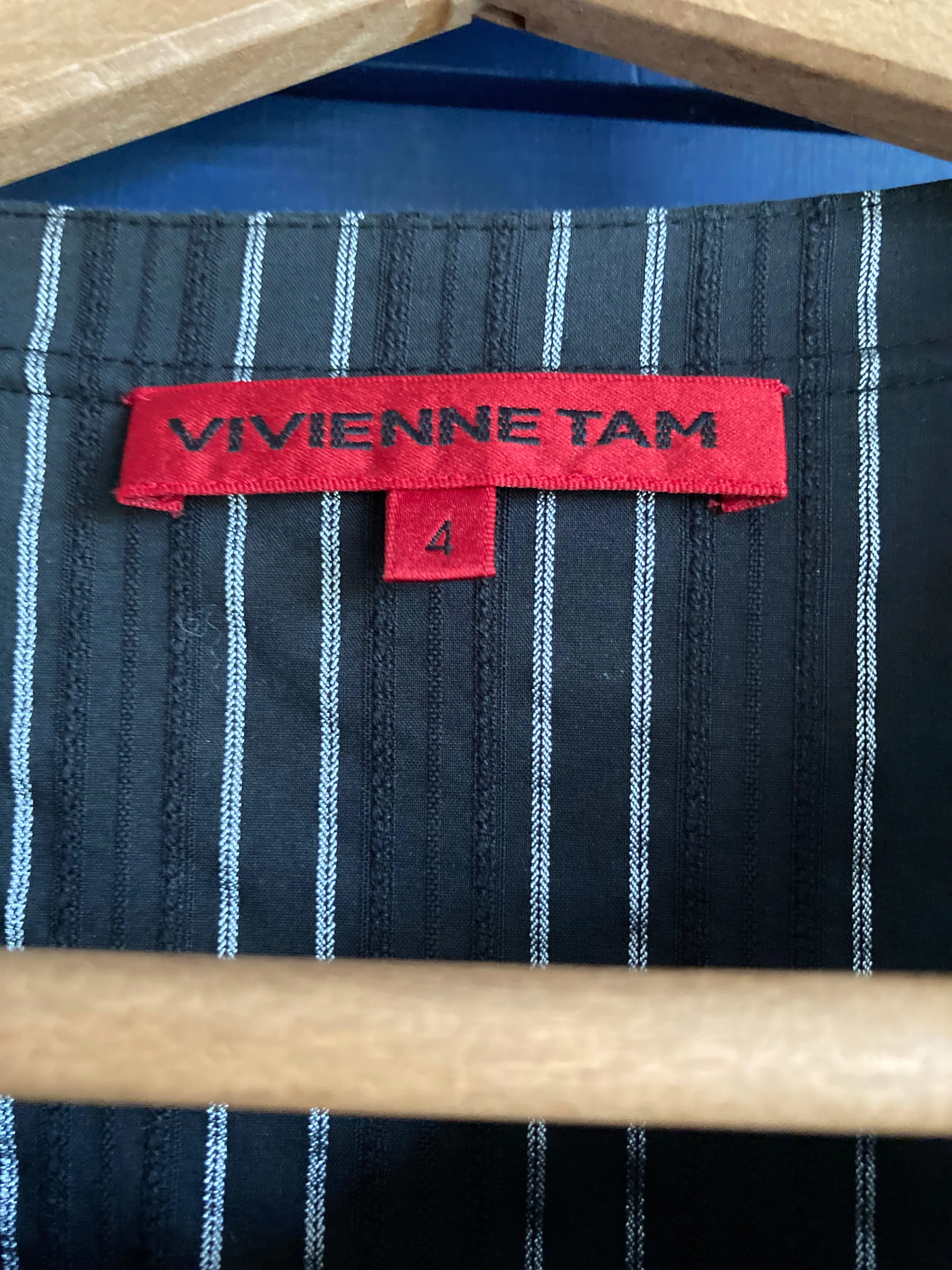 Vivienne Tam Black and Silver Striped Sleeveless Playsuit Size 4 UK Size 8/10