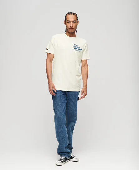 Workwear Scripted Graphic T-Shirt - New Chalk White Slub