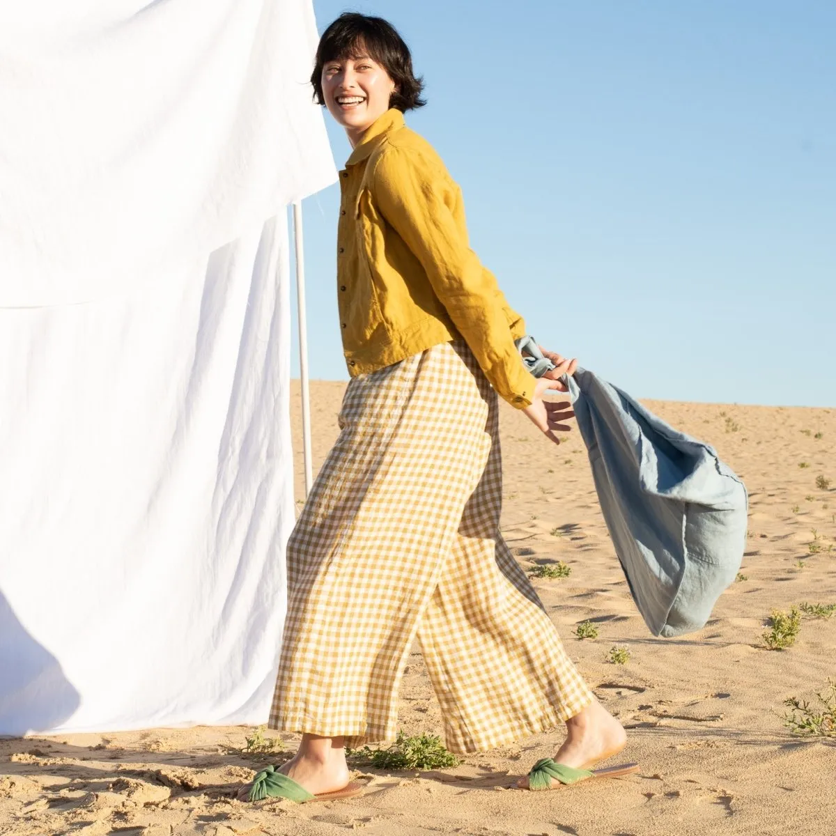 YORK light weight palazzo linen pants