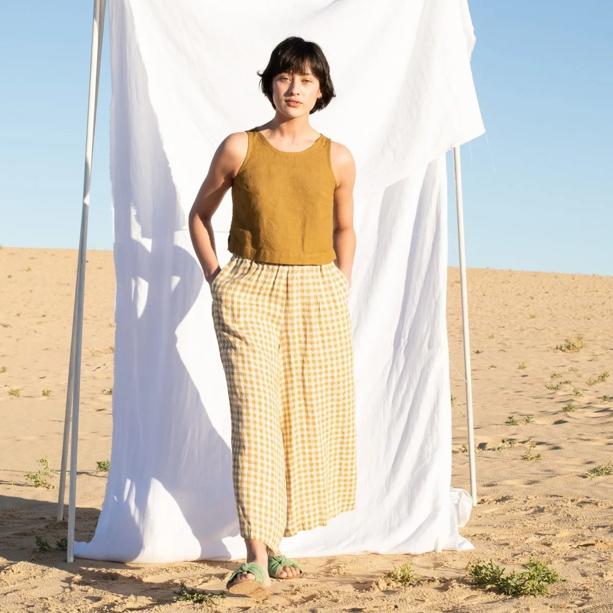 YORK light weight palazzo linen pants