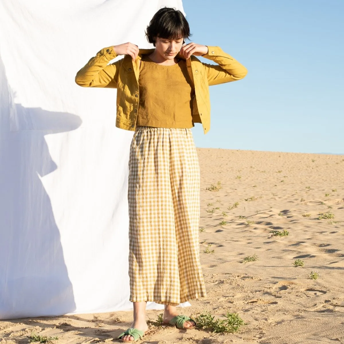 YORK light weight palazzo linen pants