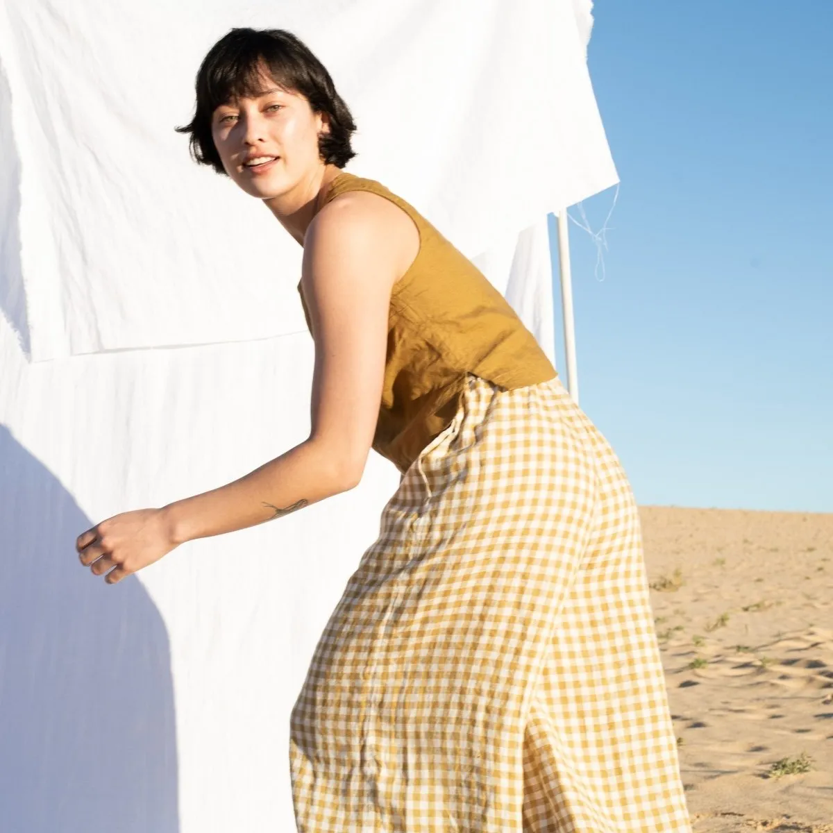 YORK light weight palazzo linen pants