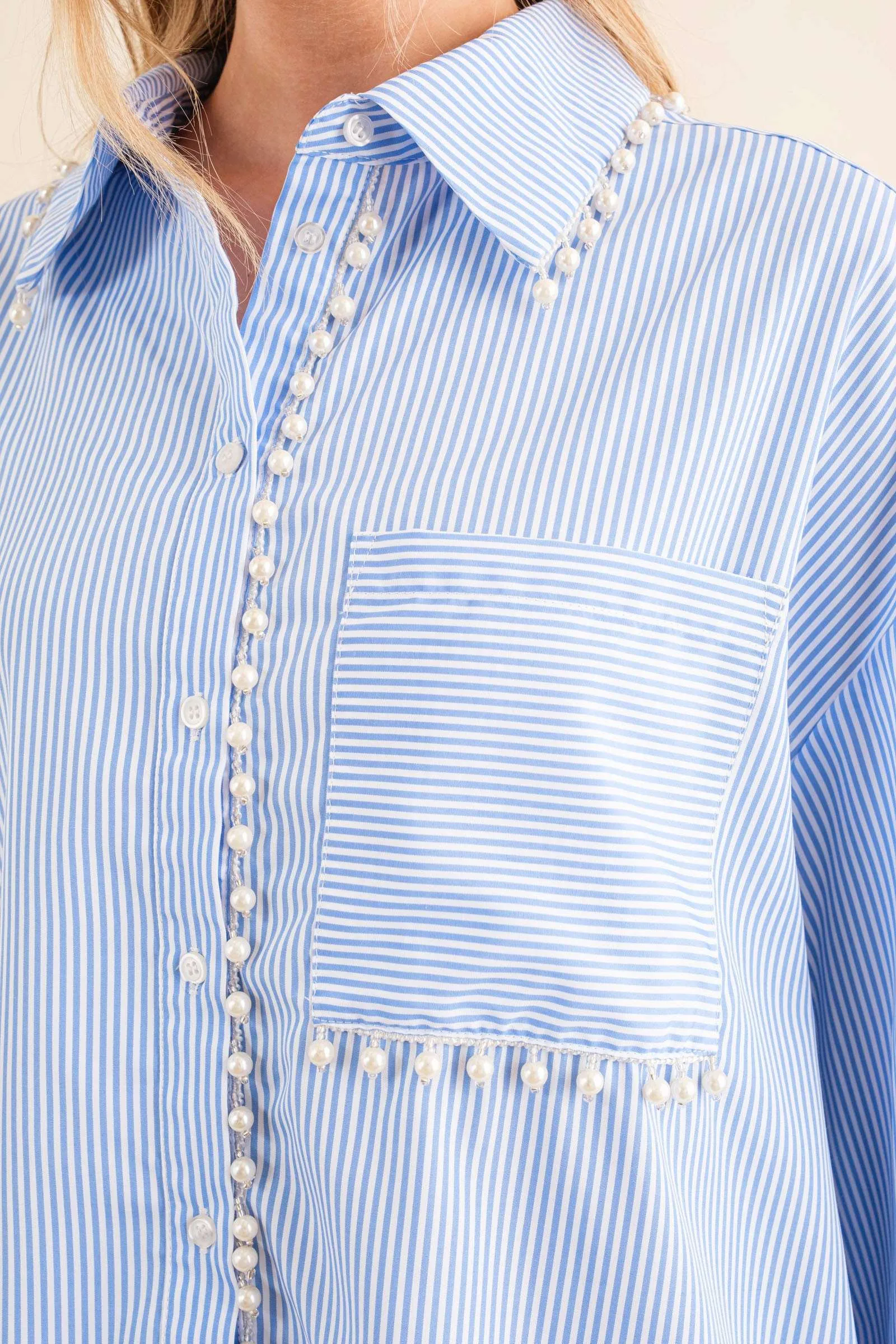 You are Extraordinary Button Down - Blue Stripe