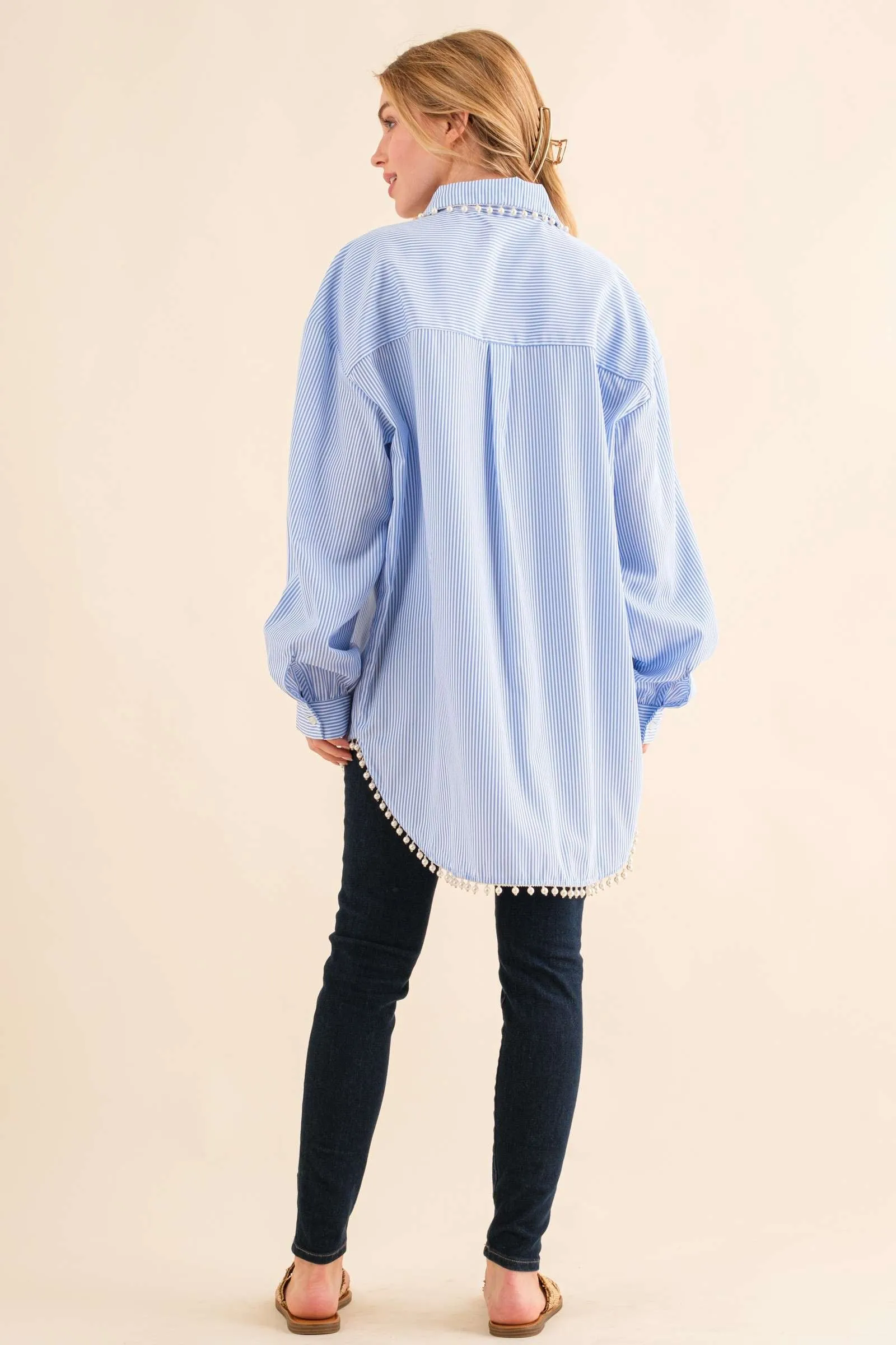 You are Extraordinary Button Down - Blue Stripe
